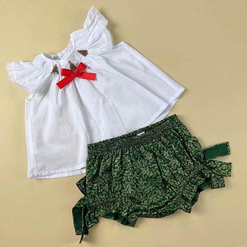 Produto: conjunto e bata calcinha de natal